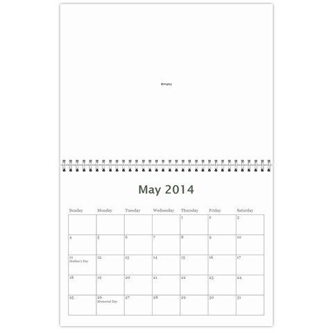 2014 Calendar By Marie May 2014