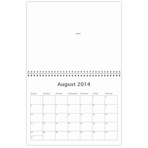 2014 Calendar By Marie Aug 2014