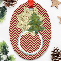 christmas 2 sides ornament - Oval Ornament (Two Sides) christmas 2 sides ornament - Oval Ornament (Two Sides)