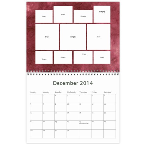 Calendar 2014 By Bertie Dec 2014