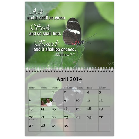 2014 Calender By Kezia Finny Apr 2014