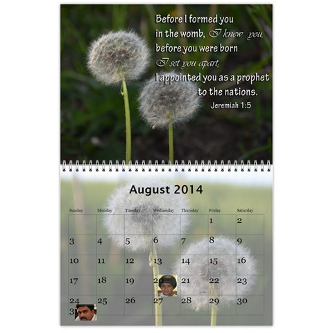 2014 Calender By Kezia Finny Aug 2014
