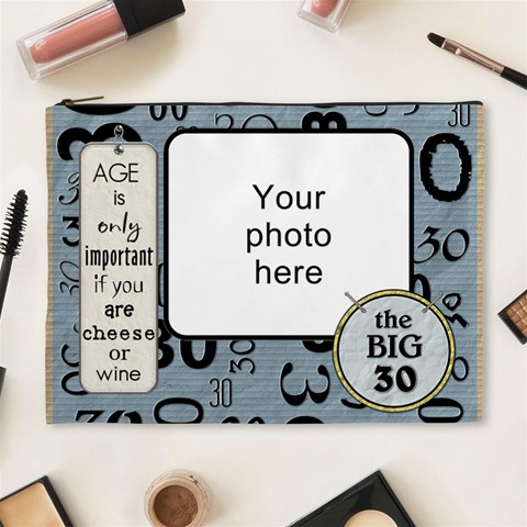 30th Birthday Xl Cosmetic Bag By Lil Front