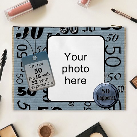 50th Birthday Xl Cosmetic Bag By Lil Back