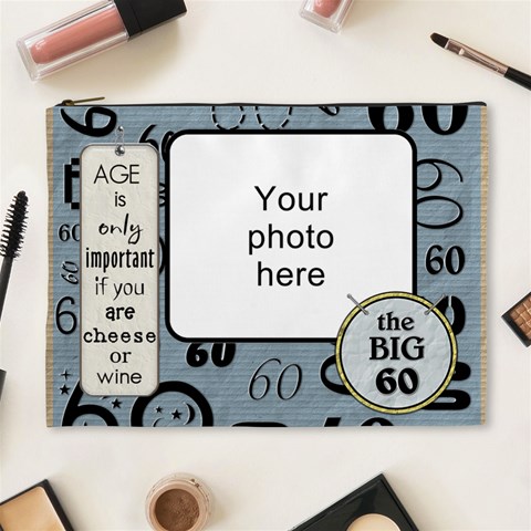 60th Birthday Xl Cosmetic Bag By Lil Front