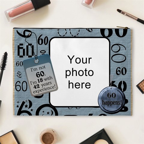 60th Birthday Xl Cosmetic Bag By Lil Back