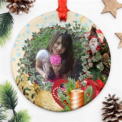 Victorian Round Christmas Ornament - Ornament (Round) Victorian Round Christmas Ornament - Ornament (Round)
