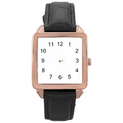 merry christmas - Rose Gold Leather Watch 