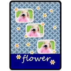 flower - 80  x 56  Fleece Blanket (Large)