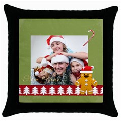 merry christmas - Throw Pillow Case (Black) merry christmas - Throw Pillow Case (Black)
