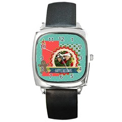 merry christmas - Square Metal Watch
