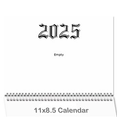 2025 Simply Blue Calendar - Wall Calendar 11  x 8.5  (12-Months)