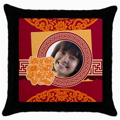 chinese new year - Throw Pillow Case (Black) chinese new year - Throw Pillow Case (Black)