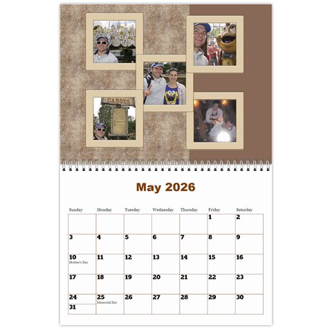 Male Calendar No 2 (any Year) By Deborah May 2026