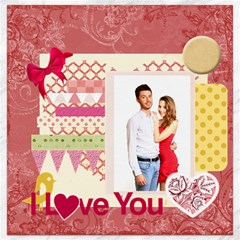 love - Canvas 12  x 12 
