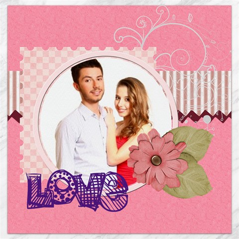 Love By Ki Ki 15.2 x15.41  Canvas - 1