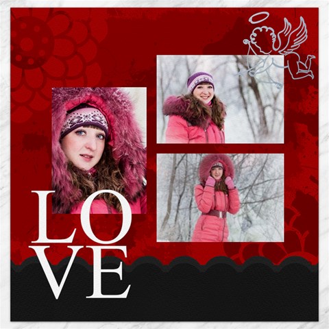 Love By Ki Ki 15.2 x15.41  Canvas - 1