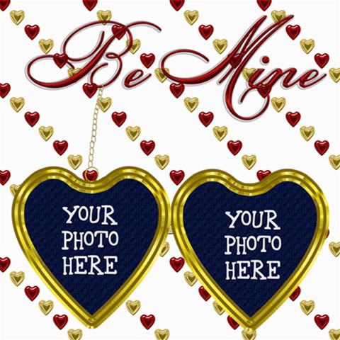 Be Mine Gold & Red Scrapebook Page8x8 By Chere s Creations 8 x8  Scrapbook Page - 1