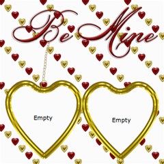 Be Mine Gold & Red Scrapebook Page8x8