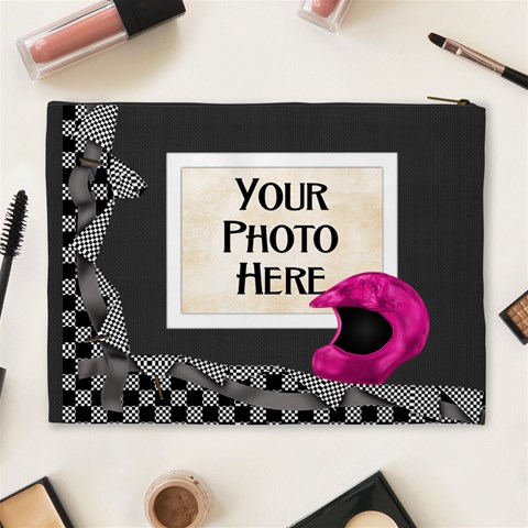 Let s Ride Xl Cosmetic Bag By Lisa Minor Back