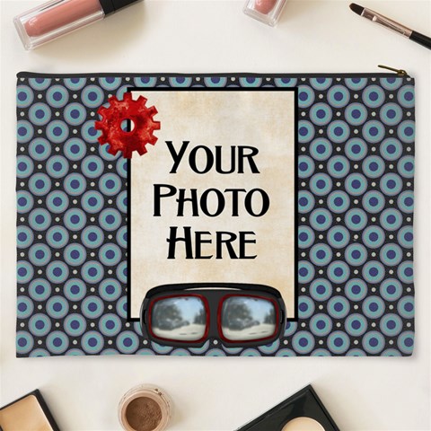 Let s Ride Xxxl Cosmetic Bag By Lisa Minor Back