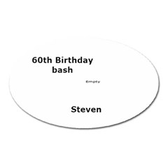 60th birthday bash - Magnet (Oval)