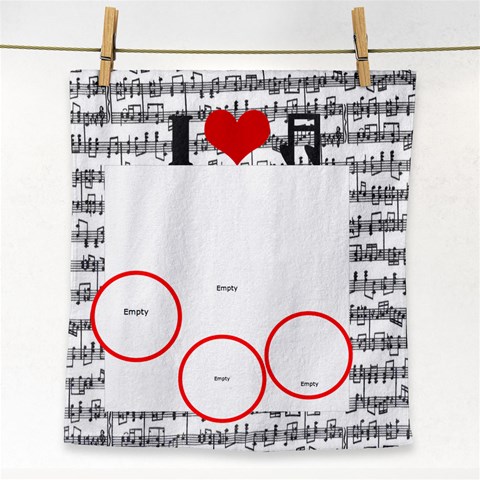 Music Face Towel By Joy Johns Front