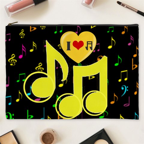 Music Xxxl Cosmetic Bag By Joy Johns Front