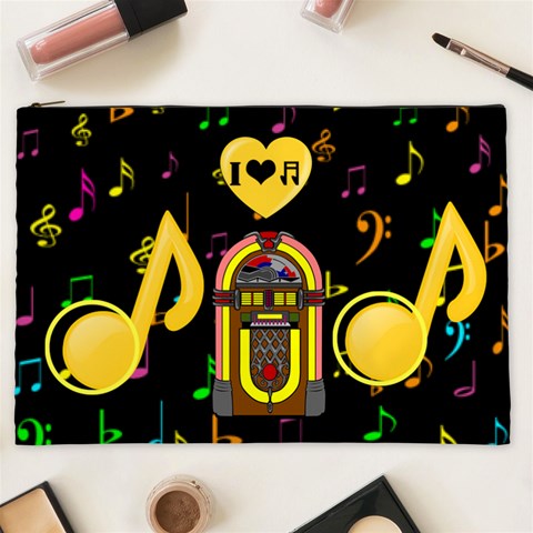 Music Xxl Cosmetic Bag By Joy Johns Front