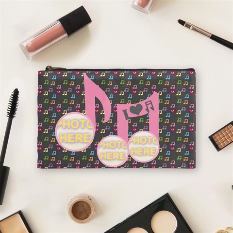 Music Medium Cosmetic Bag By Joy Johns Front