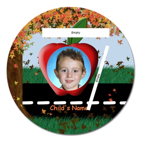 Fall Round 5 Inch Magnet By Chere s Creations Front