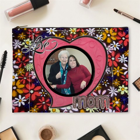 Mom Xl Cosmetic Bag #2 By Joy Johns Front