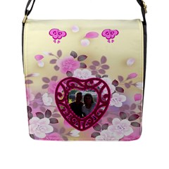 Love Flower Flap Closure Messenger Bag #5
