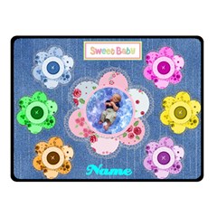 button flower small baby blanket - 50  x 40  Fleece Blanket (Small)