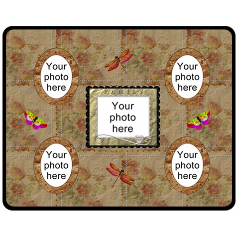 Butterfly Family Medium Fleece Blanket By Lil 60 x50  Blanket Front