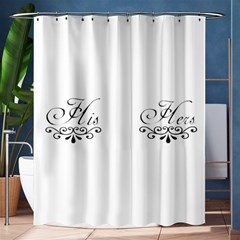 His and Hers - Shower Curtain 60  x 72  (Medium)