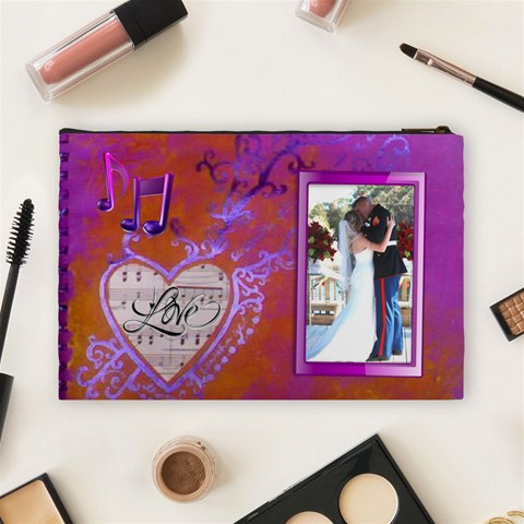 Love Song Large Cosmetic Bag By Joy Johns Back