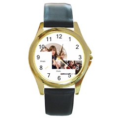 mothers day - Round Gold Metal Watch