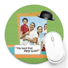 fathers day - Collage Round Mousepad