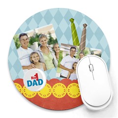 fathers day - Collage Round Mousepad