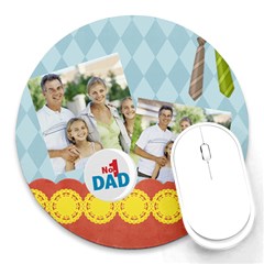 fathers day - Round Mousepad