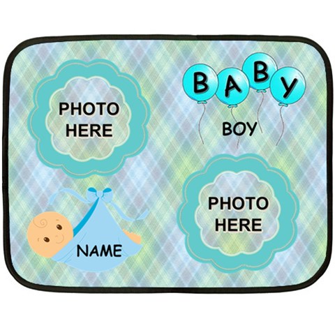 Baby Boy Mini Blanket  One Side By Joy Johns 35 x27  Blanket