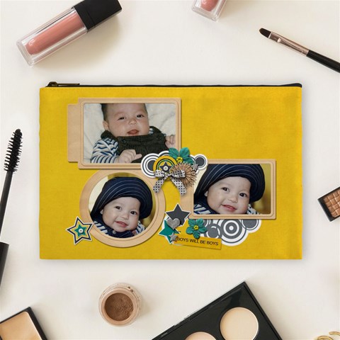 Cosmetic Bag (l): Boys1 By Jennyl Front