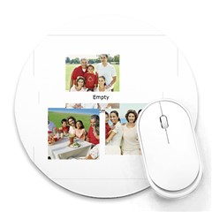 fathers day - Collage Round Mousepad