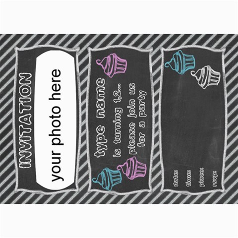 Birthday Invitation Card 7x5 By Zornitza 7 x5  Photo Card - 7