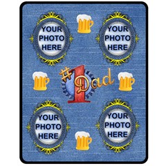 #1 Dad medium blanket - 60  x 50  Fleece Blanket (Medium)
