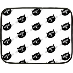 meow cat - 35 x27  Two Sides Fleece Blanket (Mini)