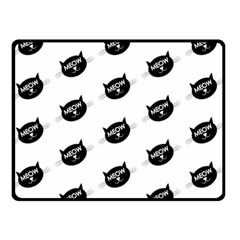 meow cat - 50  x 40  Two Sides Fleece Blanket (Small)