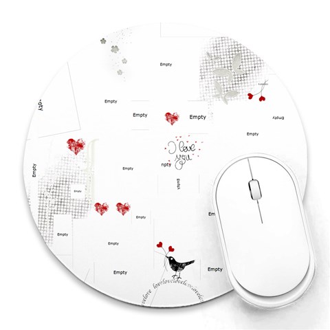 Collage Round Mousepad By Deca 8 x8  Round Mousepad - 1