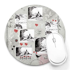 Collage Round Mousepad Collage Round Mousepad